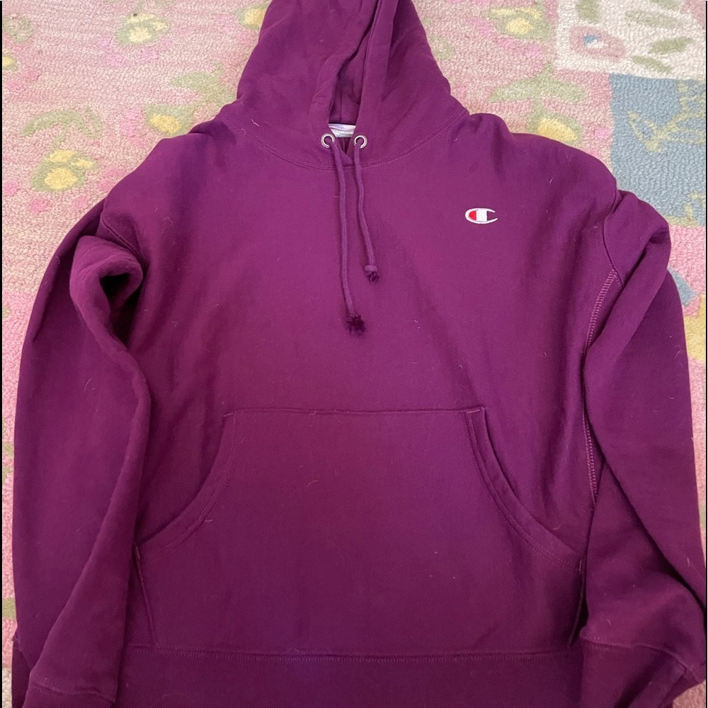 purple champion hoodie